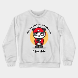 Funny panda (on light colors) Crewneck Sweatshirt